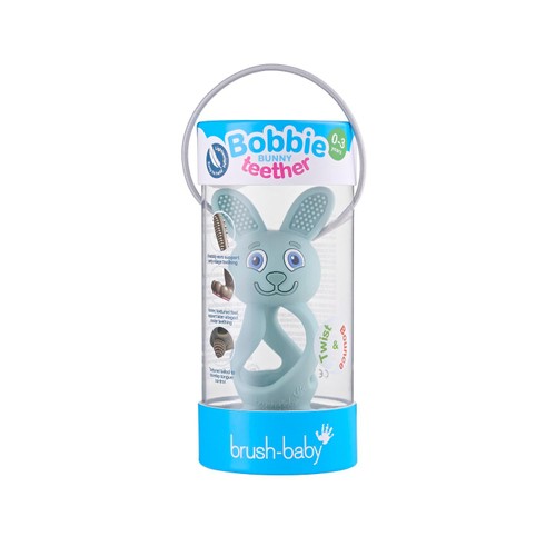 Bobbie Bunny Baby Teether Toy Eucalyptus Green