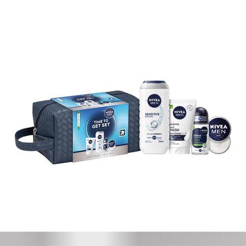 NIVEA MEN Time To Get Set, Sensitive Washbag Gift Set
