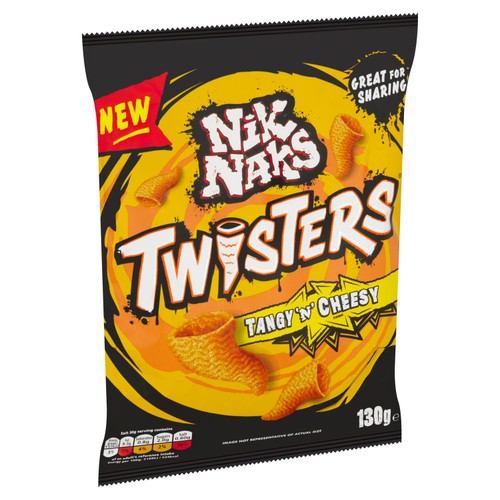 Nik Naks Twisters Tangy 'N' Cheesy Sharing Crisps