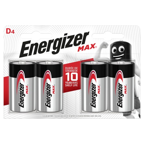 Energizer Max D Batteries, Alkaline