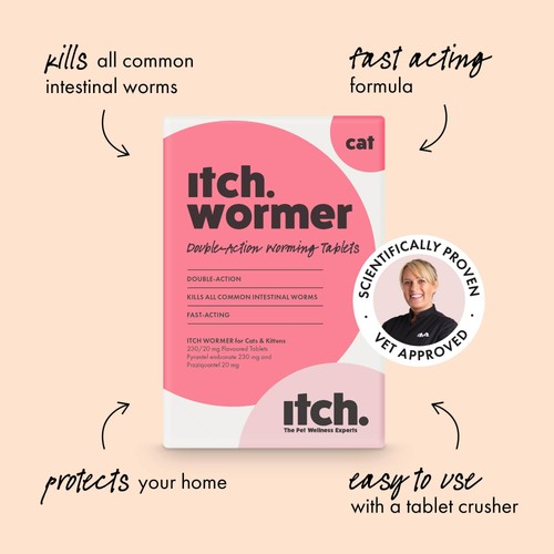 Itch Wormer Tablet Treatment For Cats (1kg +)