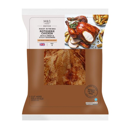 M&S British Ready to Cook Rotisserie Whole Chicken