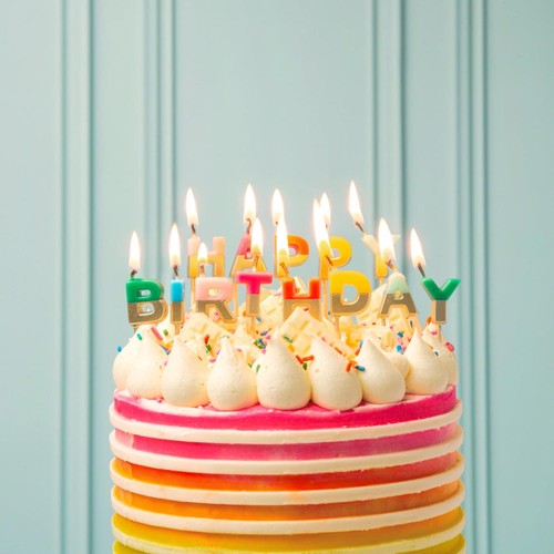 Talking Tables Rainbow Happy Birthday Candles