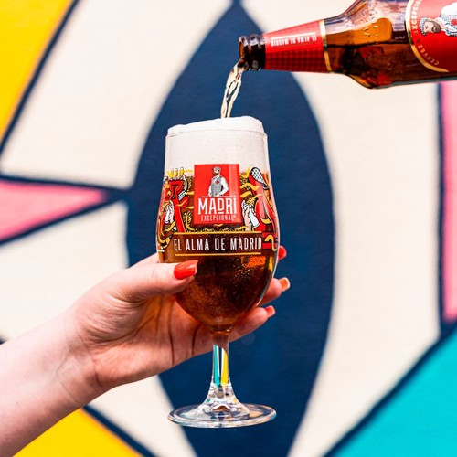 Madri Excepcional Premium Lager Beer Bottle 