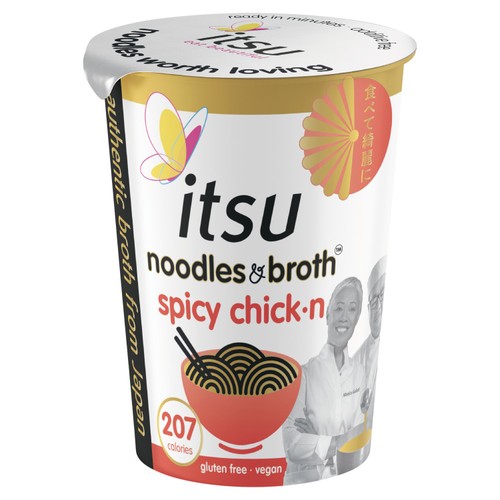 itsu spicy chickn instant noodles & broth pot