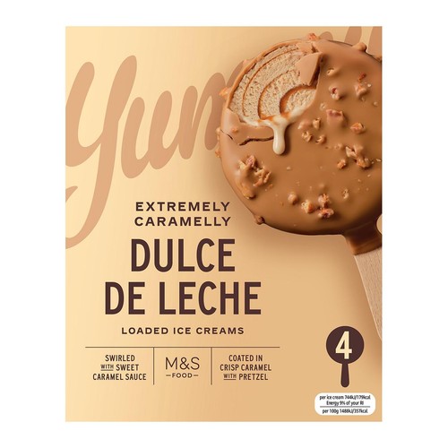 M&S 4 Dulce de Leche Loaded Ice Creams