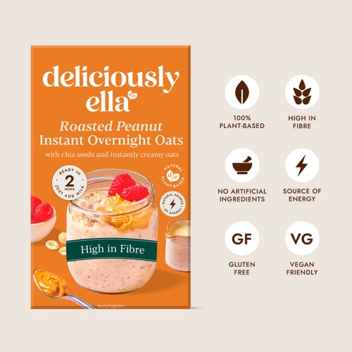 Deliciously Ella Peanut Instant Overnight Oats