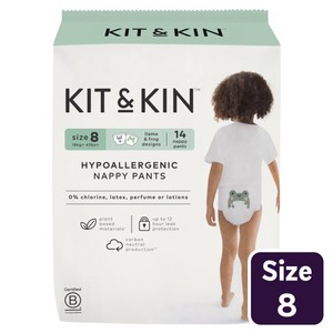 Kit And Kin Size 8 Hypoallergenic Nappy Pants 14 Pack
