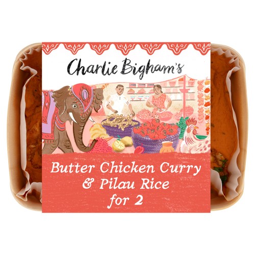 Charlie Bigham's Butter Chicken & Pilau Rice Curry for 2