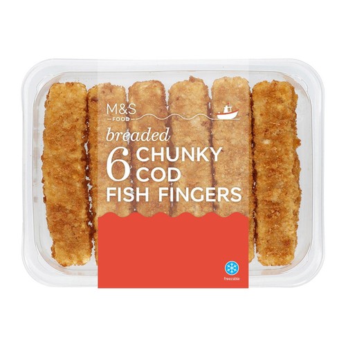 M&S 6 Breaded Chunky Cod Fish Fingers