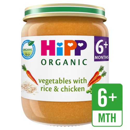 HiPP Organic Vegetables with Rice & Chicken Baby Food Jar 6+months 