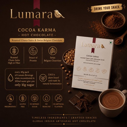 Lumara Cocoa Karma roasted chana sattu chocolate drink