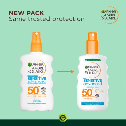 Ambre Solaire SPF 50+ Sensitive Sun Cream Spray
