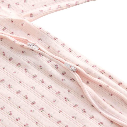 M&S Autumnal FloralPopper Footed Sleepsuit 12-18 Months, Pale Blush