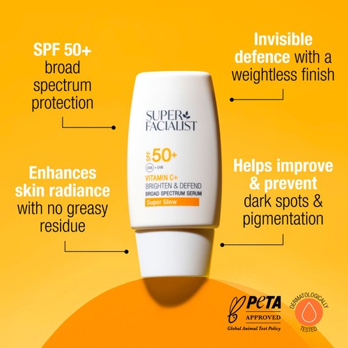 Super Facialist Vit C+ Brighten & Defend SPF50+ Broad Spectrum Serum
