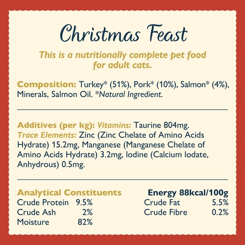 Lily's Kitchen Cat Christmas Turkey and Salmon Feast