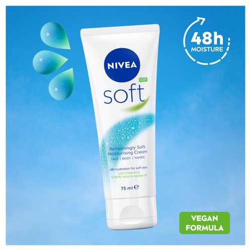 NIVEA Soft Moisturiser Cream for Face Hands & Body