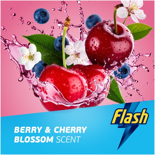 Flash Direct to Floor Cleaner Berry & Cherry Blossom
