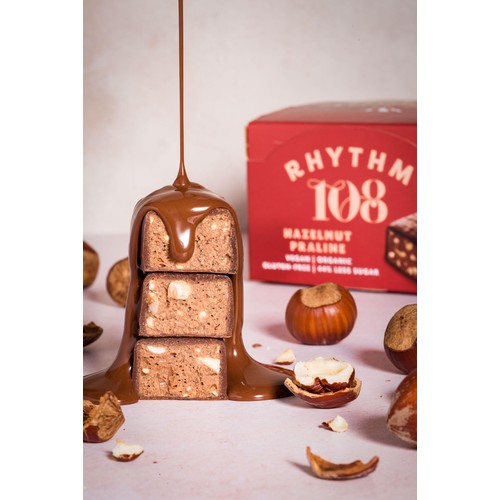 Rhythm 108 Swiss Vegan Hazelnut Praline Bar with Dark Chocolate