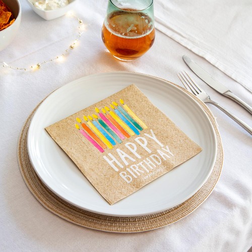 Talking Tables Happy Birthday Paper Napkins