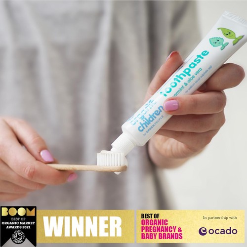 Organic Children Spearmint & Aloe Vera Fluoride Free Toothpaste