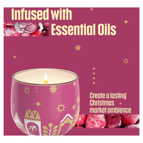 Glade Festive Candle Frosted Floral Cherries