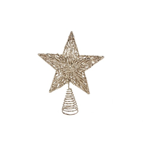 Gold Sparkling Moulded Tree Top Star