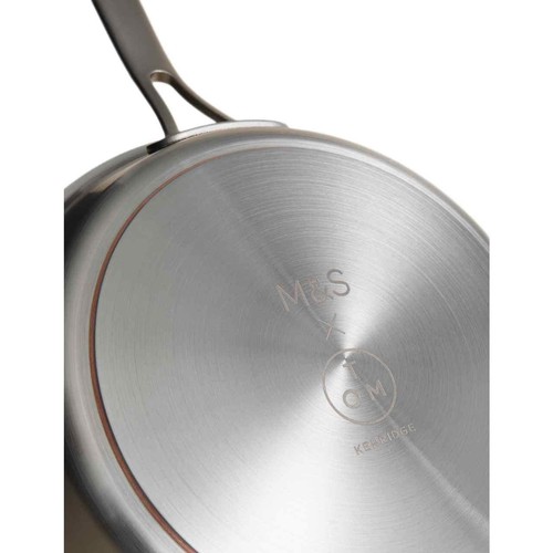 M&S X Tom Kerridge Stainless Steel 24cm Frying Pan, Silver