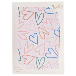 Caroline Gardner Hearts Gift Wrap Sheets