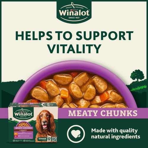 Winalot Meaty Chunks Senior Mixed in Gravy Wet Dog Food