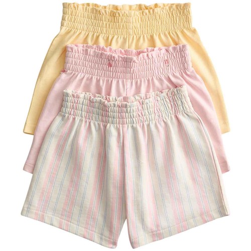 M&S Girls Pure Cotton Multi Pattern Shorts, 18-24 Months, Multi