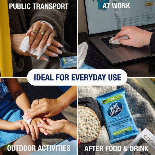 Wet Ones Be Fresh Biodegradable Antibacterial wipes