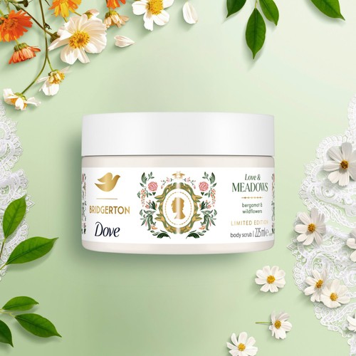 Dove Bridgerton Love & Meadows Body Scrub Jar