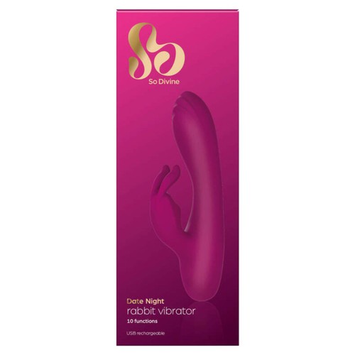So Divine Date Night Rechargeable Rabbit Vibrator 10 Functions
