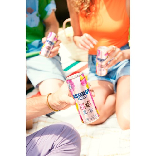 Absolut Raspberry Lemonade  Sparkling Cocktail Pre-Mixed Can