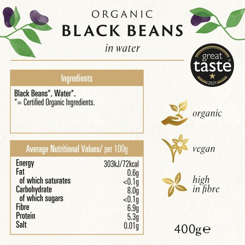 Biona Organic Black Beans in Water