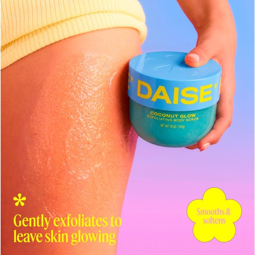 DAISE Exfoliating Body Scrub in Coconut Glow, For Soft Glowing Skin