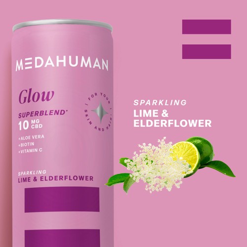 Medahuman Glow CBD Drink Lime & Elderflower