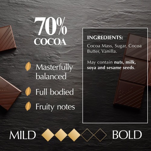 Lindt Excellence 70% Cocoa Dark Chocolate Bar