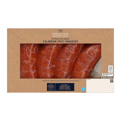M&S Collection Master Grill Calabrian Spicy Sausages