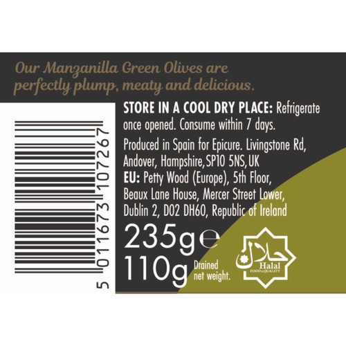 Epicure Manzanilla Stoneless Green Olives