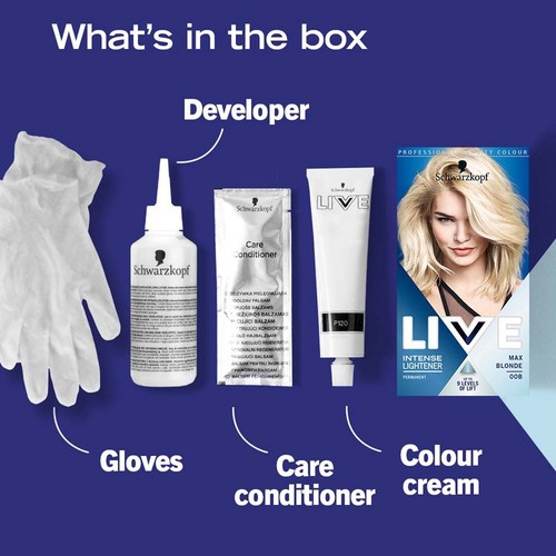 Schwarzkopf LIVE Intense Lightener Permanent Colouration Max Blonde 00B
