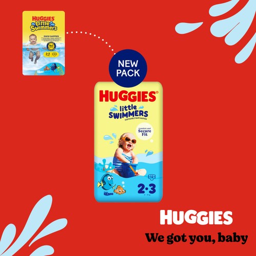 Huggies Little Swimmers Swim Nappies, Size 2-3 (3-8kg)