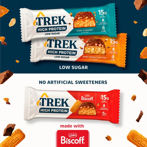 TREK High Protein Low Sugar Choc Peanut Protein Bar