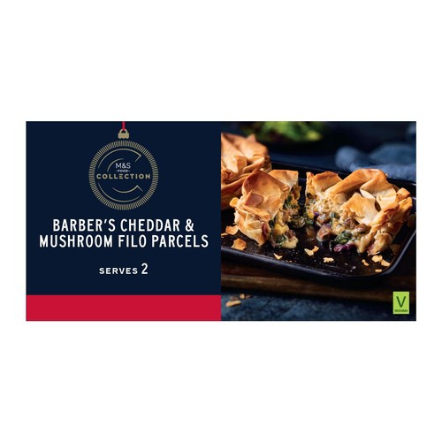 M&S Collection Barbers Cheddar & Mushroom Filo Parcels