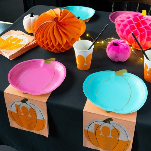 Talking Tables Pumpkin Halloween Paper Cups