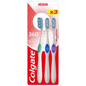 Colgate Max White Medium Toothbrush 3 Pack