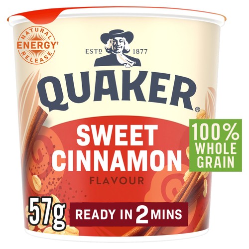 Quaker Oat So Simple Sweet Cinnamon Porridge Cereal Pot