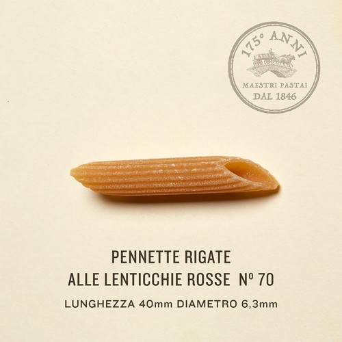 Rummo Gluten Free Lentil Pennette Rigate Lenticchie Rosse Pasta No.70