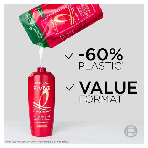 L'Oreal Elvive Colour Protect Shampoo Refill Pouch For Coloured Hair
